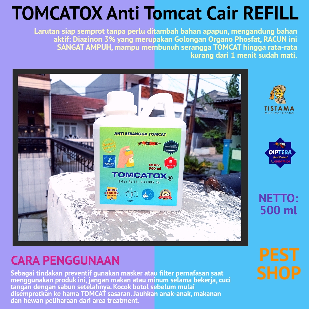 Refill TOMCATOX, Anti Serangga TOMCAT, AMAN AMPUH, 500ml